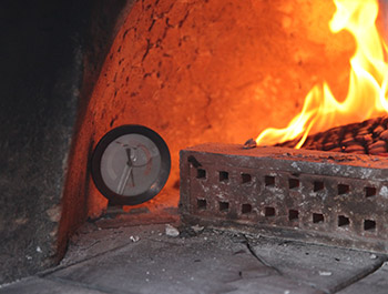 Pizza oven thermometer